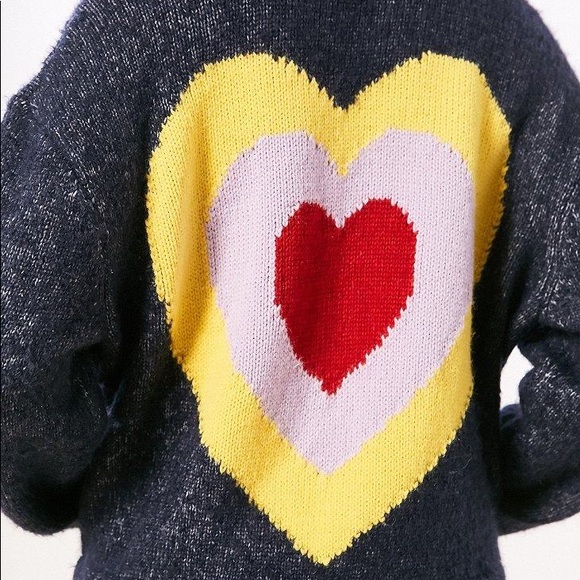 1 left ❗ Retro Heart Sweater Bomber - Picture 3 of 4